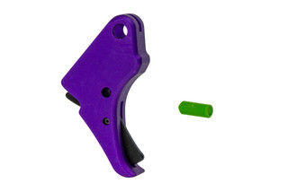Apex Tactical M&P Shield Action Enhancement Trigger features a purple anodized finish